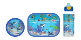 Lunch set Mepal Campus (Pop up + Food Container + Fruit box) Tropical Ocean 400ml + 750ml + 300ml