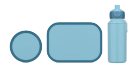 Lunchset Mepal Campus (Pop up + Lunchbox + Fruitbox) Cool Blue 400ml + 750ml +  300ml