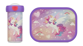 Lunchset Mepal Campus (Schoolbeker Mepal + Lunchbox Mepal) Unicorn Glow Glow 300 ml + 750 ml