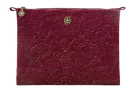 Toilettas Pip Studio Velvet Quiltey Days Cosmetic Flat Pouch Large Red