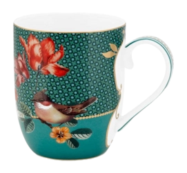 Mug Set Pip Studio Winter Wonderland Small Bird Green 145 ml (Set of 6)