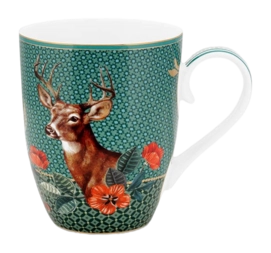 Mok Pip Studio Winter Wonderland Large Deer Green 350 ml (Set van 6)