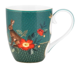 Tasse Pip Studio Winter Wonderland XL Rabbit Green 450 ml (Set von 6)