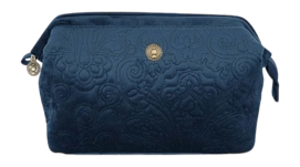Cosmetic Toiletry Bag Pip Studio Velvet Quilted Days Large Blue