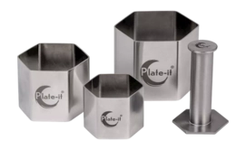 Garneerringen Plate-It Hexagon Met Pusher (4-delig)