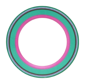 Deep Plate Set Pip Studio Chique Stripes Pink Green 23.5 cm (Set of 6)