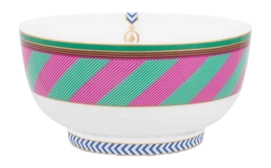 Kom Pip Studio Chique Stripes Pink Green 15,5 cm (Set van 4)