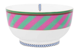 Kom Pip Studio Chique Stripes Pink Green 20,5 cm