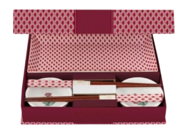 Sushi Giftset Pip Studio Oriental Flower Festival Round Dark Pink