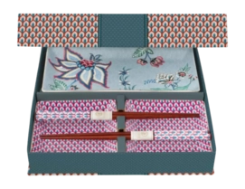 Sushi Gift Set Pip Studio Oriental Flower Festival Square Blue