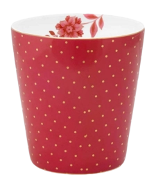 Mug and Tea Tip Set Pip Studio Royal Small Dots Dark Pink 230 ml (2-piece)