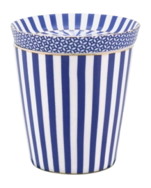 Mok en Theetip Pip Studio Royal Small Stripes Blue 230 ml (2-delig)