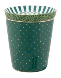 Mug et Soucoupe à Thé Pip Studio Royal Small Dots Green 230 ml (2-Pièces)