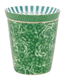 Mok en Theetip Pip Studio Royal Small Flower Green 230 ml (2-delig)