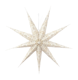 Weihnachtsdekoration Pip Studio Christmas Star Paper White Gold 110 cm