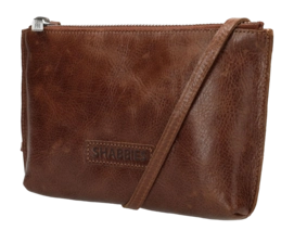 Sac à Bandoulière Shabbies Amsterdam Femme Festival Leather Bag Dark Cognac