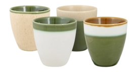 Tasses vtwonen Mini Without Ear Green 150ml (Lot de 4)
