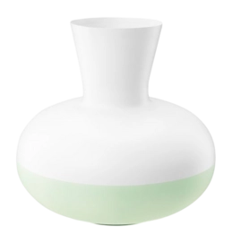 Vase vtwonen Metal Rond Offwhite-Aqua 23 x 21 cm