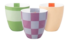 Mok vtwonen Mini Without Ear Multicolour 150 ml (Set van 3)
