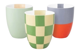 Mok vtwonen Without Ear Multicolour 250 ml (Set van 3)