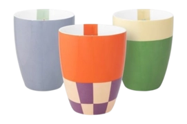 Mok vtwonen XL Without Ear Multicolour 400 ml (Set van 3)