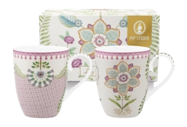 Mug Pip Studio Lily & Lotus Lilac 350 ml (Lot de 2)