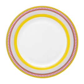 Breakfast Plate Pip Studio Chique Stripes Yellow 23 cm (Set of 6)