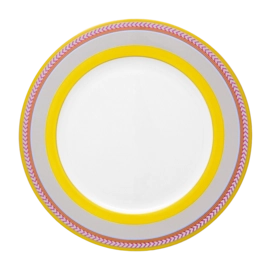 Dinner Plate Pip Studio Chic Stripes Yellow 28 cm (Set of 6)