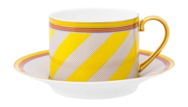Kop & Schotel Pip Studio Chique Stripes Yellow 220 ml