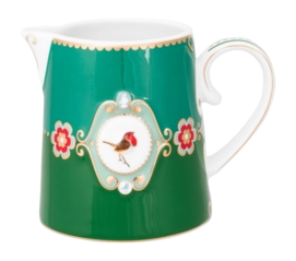 Milk Jug Pip Studio Love Birds Medallion Emerald-Green 270 ml (Set of 4)