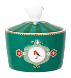 Zuckerdose Pip Studio Love Birds Medaillon Emerald-Green 300 ml (Set von 4)
