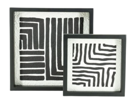 Wanddecoratie By-Boo Triq (Set van 2)