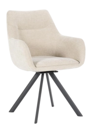Stoel By-Boo Bliss with armrest - Taupe