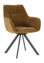 Stoel By-Boo Bliss with armrest - Mustard