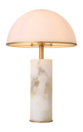 Tafellamp Eichholtz Vaneta Antique Brass Finish Alabaster