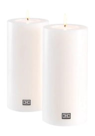 Kunstkaars Eichholtz Ø 12 x H. 25 cm White (Set van 2)