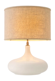 Tafellamp Eichholtz Jones Crackled White Ceramic Incl Shade