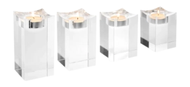Theelichthouder Eichholtz Giancarlo Crystal Glass L (Set van 4)