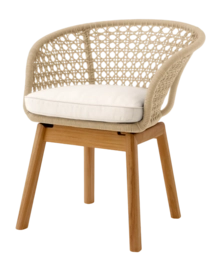 Tuinstoel Eichholtz Outdoor Trinity Cream Weave Flores Off-White