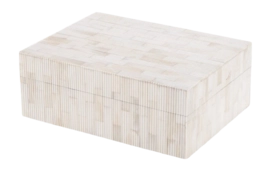 Opbergbox Eichholtz Box Scoop S Natural Bone