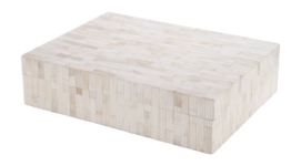 Opbergbox Eichholtz Box Scoop L Natural Bone