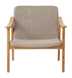 Tuinstoel Eichholtz Outdoor Honolulu Natural Teak Faux Rattan