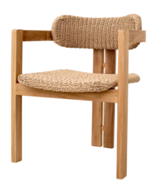 Tuinstoel Eichholtz Outdoor Donato Natural Teak Faux Rattan