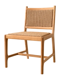 Tuinstoel Eichholtz Outdoor Pivetti Natural Teak Faux Rattan