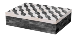 Opbergbox Eichholtz Box Rodeo L Grey Cream