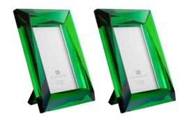 Fotolijst Eichholtz Obliquity L Green Crystal Glass 18 x 13 cm (Set van 2)