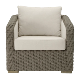 Tuinstoel Eichholtz Outdoor Bryson Faux Woven Rattan Viola Sand