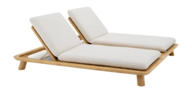 Ligbed Eichholtz Outdoor Daybed Weston Double Natural Teak Viola Sand