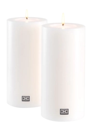 Kunstkaars Eichholtz Ø 10 x H. 21 cm White (Set van 2)