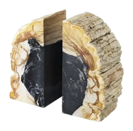 Boekensteun Eichholtz Opia Petrified Wood (Set van 2)